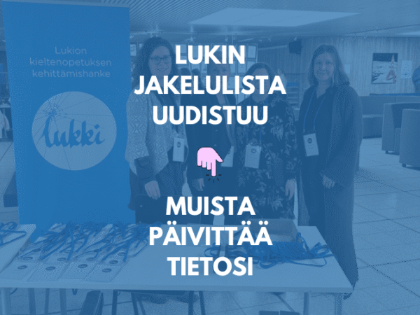 LUKKI-postituslista uudistuu – muista päivittää tietosi
